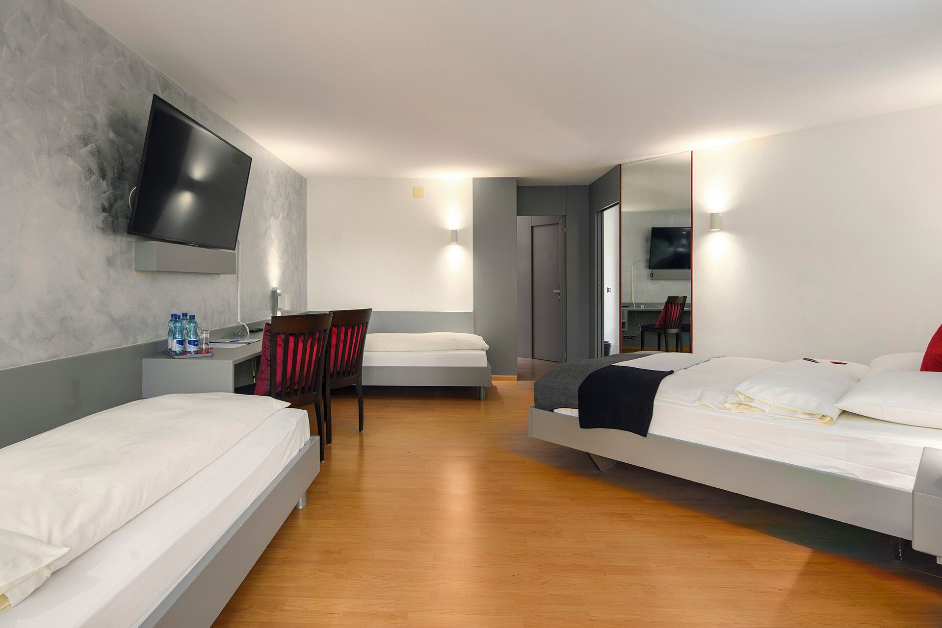 family room (plus) | 1 bedroom, desk, blackout curtains, iron/ironing board