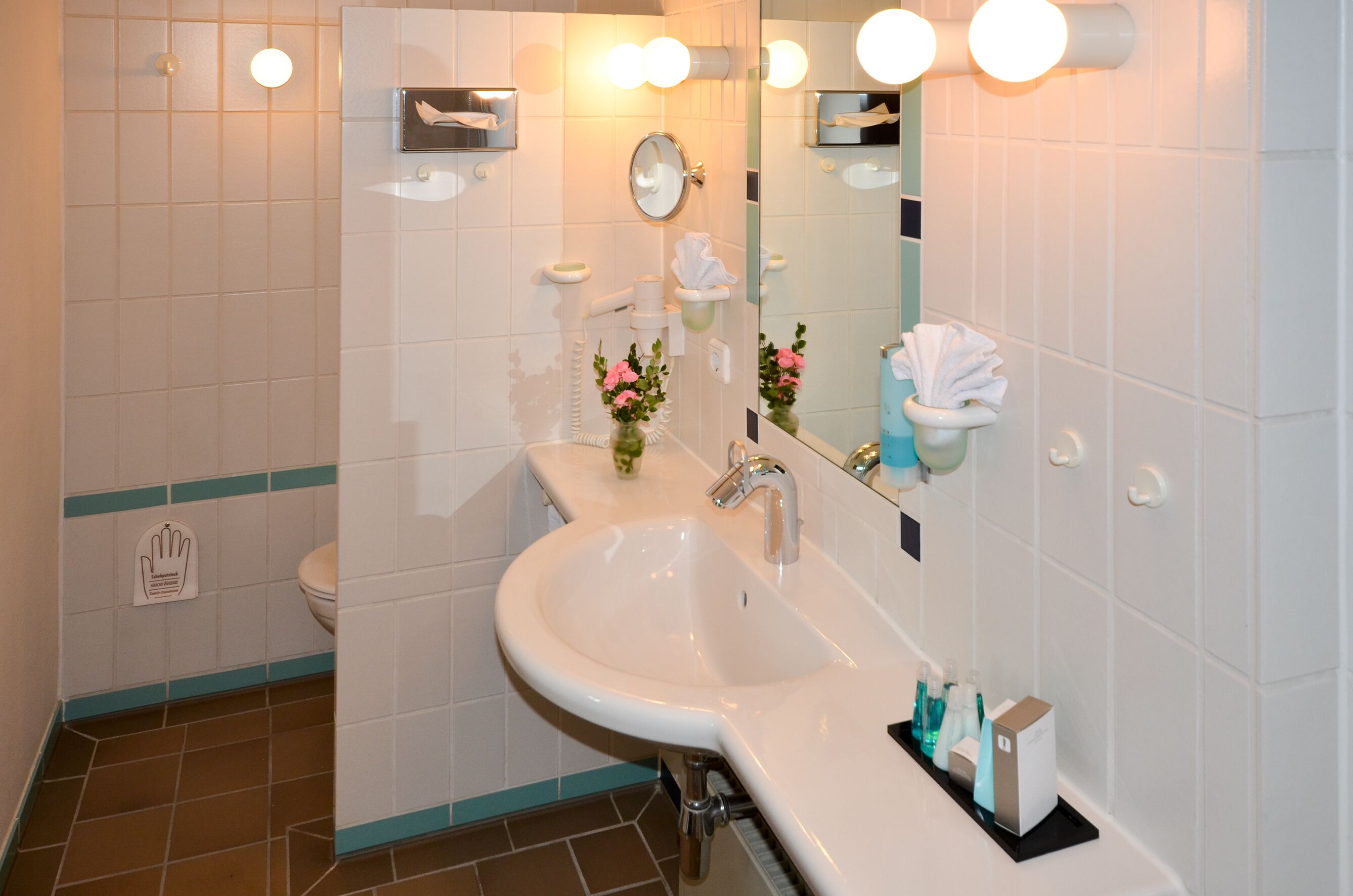 free toiletries, hair dryer, bathrobes, slippers