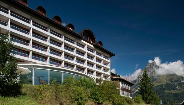 Experience breathtaking views of the surrounding mountains from the hotel's spacious balconies.