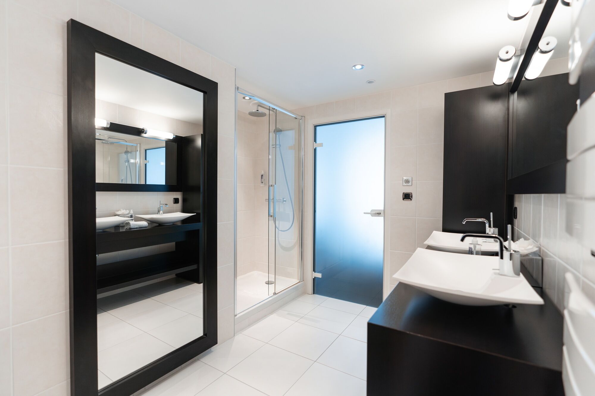 privilege suite with balcony | bathroom | hair dryer, towels