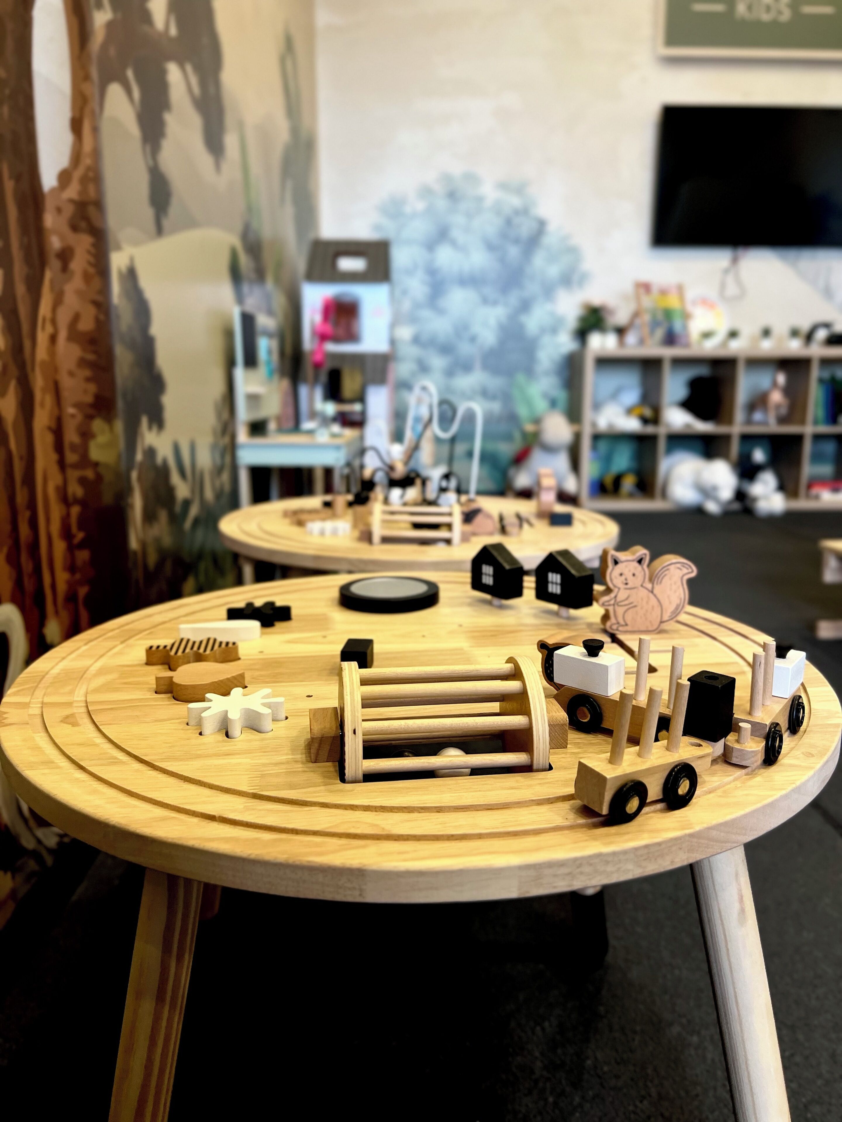 Zona de juegos infantil cubierta