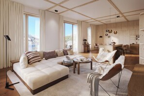 Double Room The View | Living area | TV - Hotel Laudinella (St. Moritz)