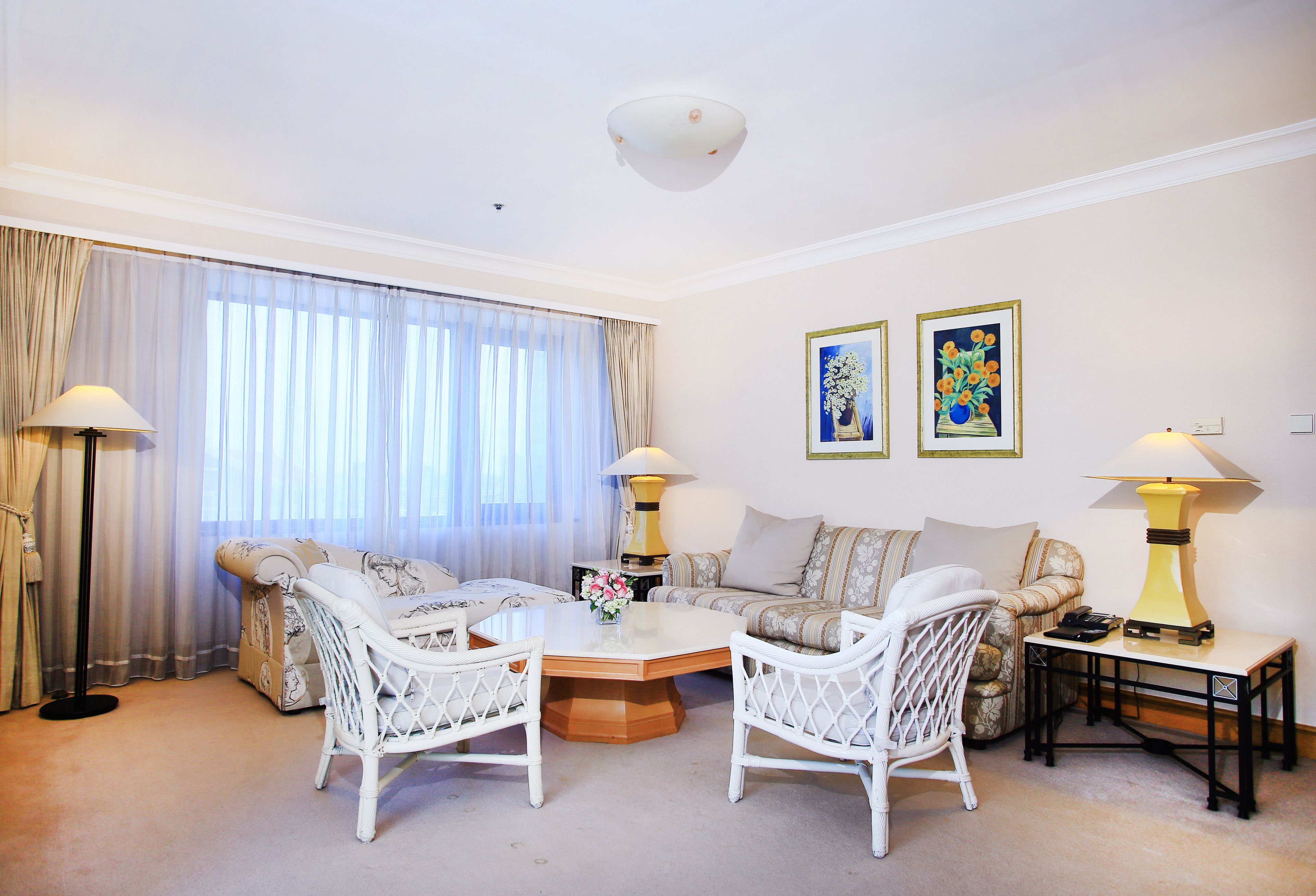 deluxe suite | living room | 42-inch lcd tv with satellite channels, tv