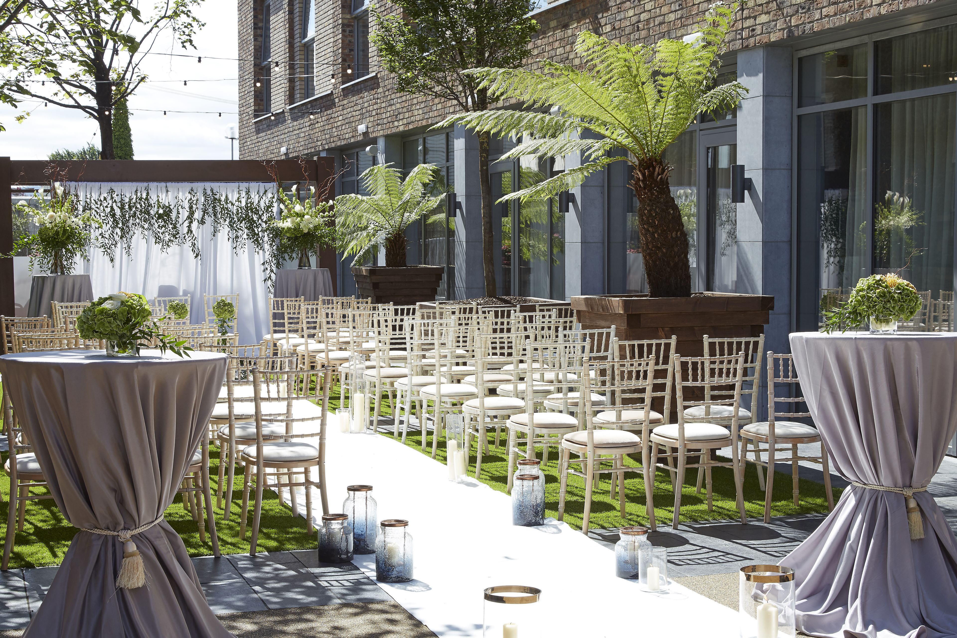 Outdoor wedding area