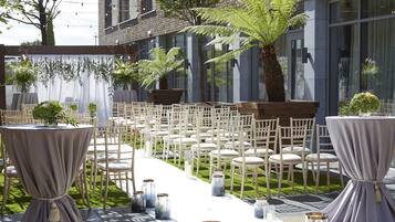 Outdoor wedding area