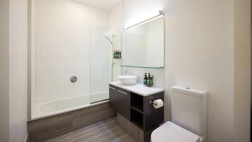 Free toiletries, hair dryer, towels, soap