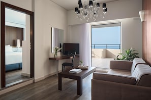 Executive Suite, Sea View | Living area | Flat-screen TV - Lato Boutique Hotel (Heraklion)