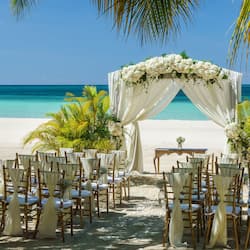Outdoor wedding area