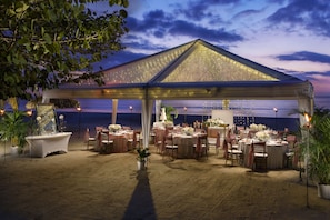 Outdoor wedding area