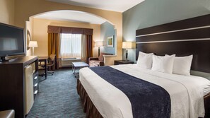 Premium bedding, desk, laptop workspace, iron/ironing board - Best Western Plus Northwest Inn & Suites (Houston)