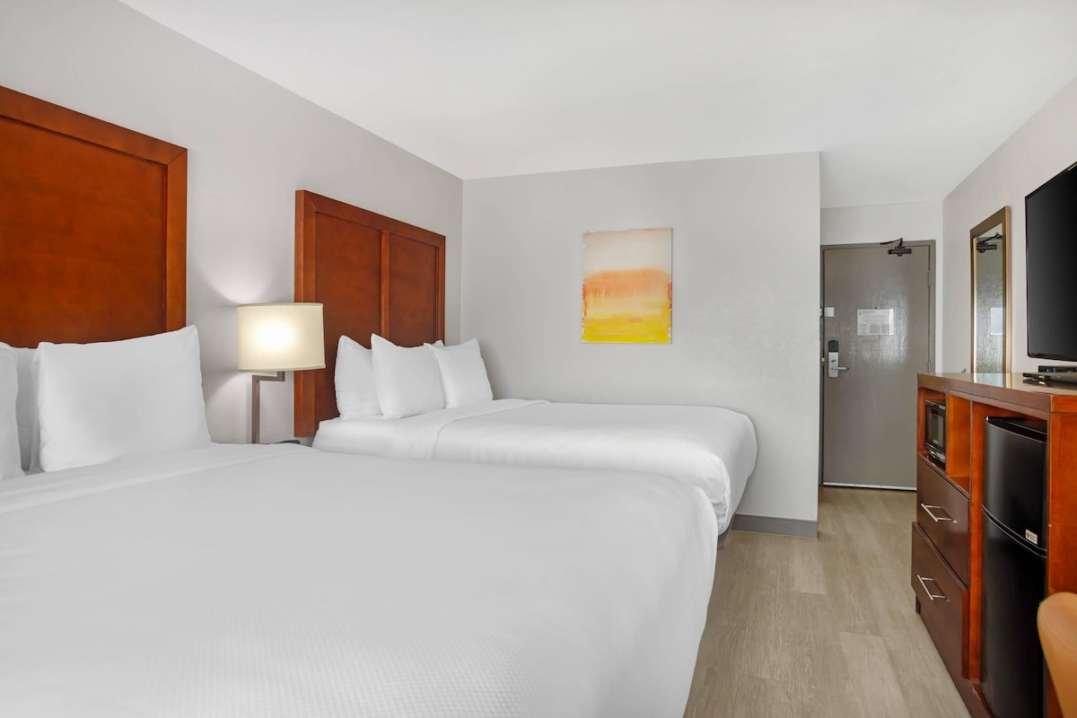 Room, 2 Queen Beds, Non Smoking | Hypo-allergenic bedding available, desk, laptop workspace