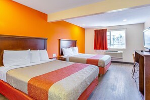 Desk, free WiFi, bed sheets