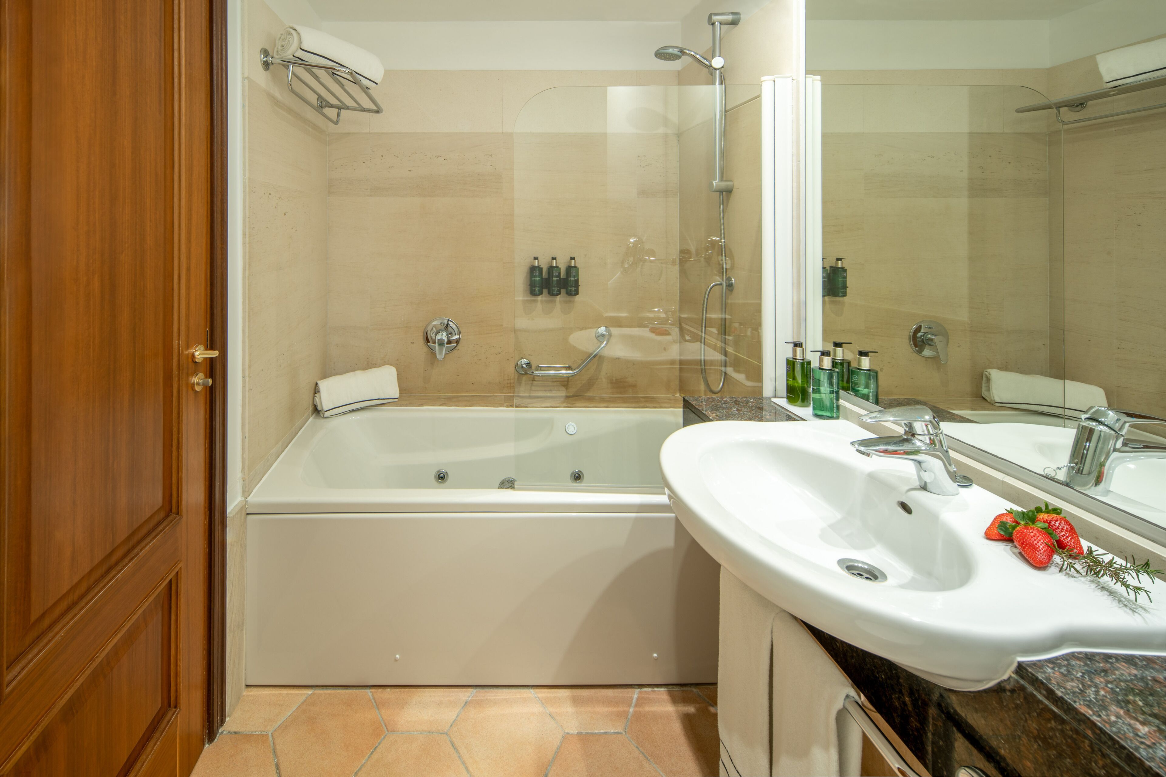 double room, balcony | bathroom | designer toiletries, hair dryer, bidet, towels
