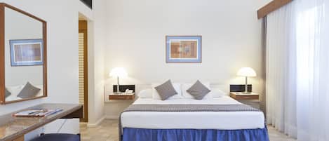 In-room safe, desk, blackout curtains, soundproofing