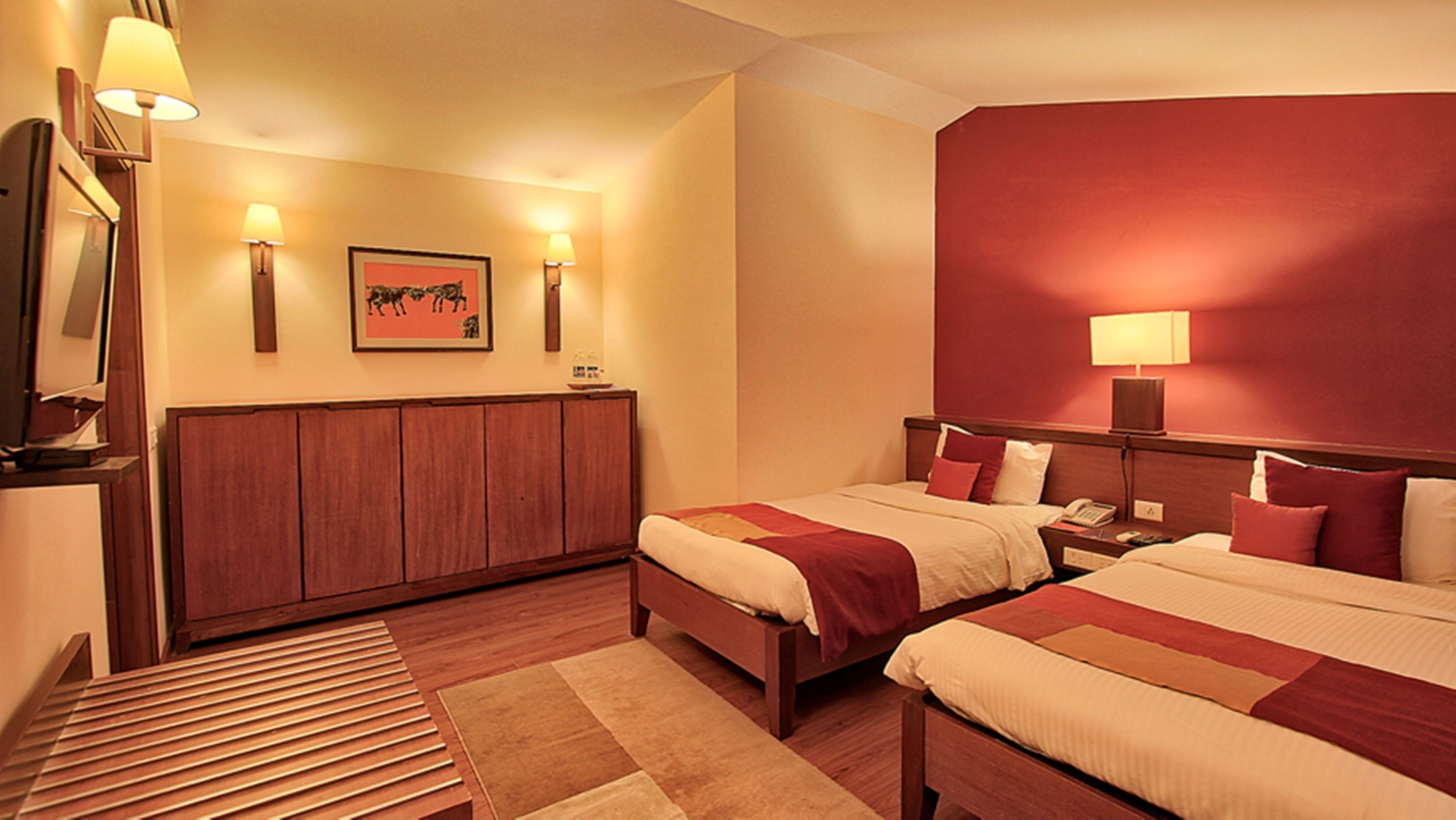 Ropa de cama de alta calidad y minibar 