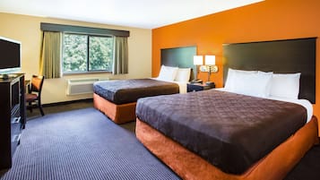 Room, 2 Queen Beds, Non Smoking | Desk, blackout curtains, iron/ironing board, free cots/infant beds