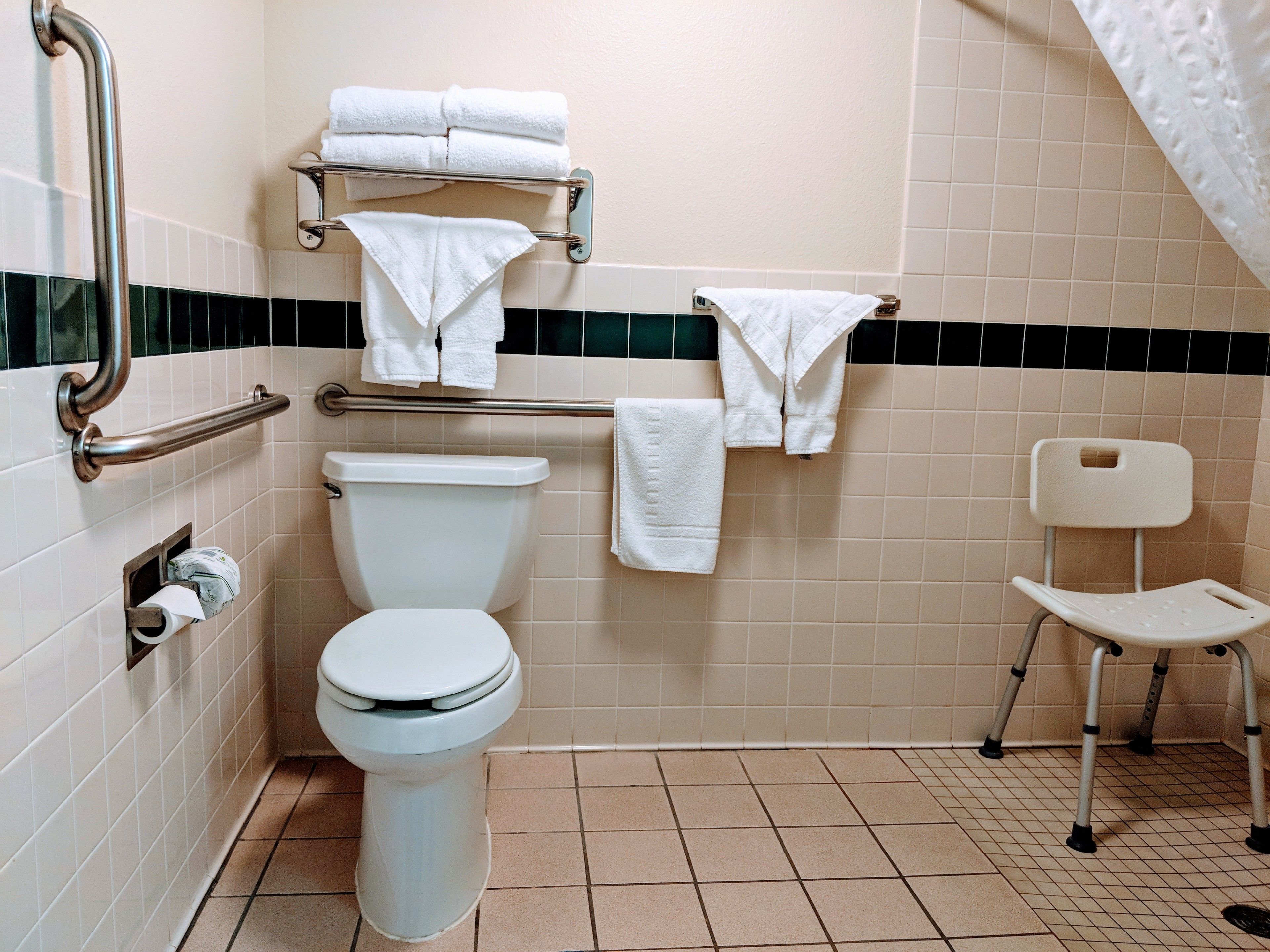 room, 2 queen beds, accessible, non smoking (mobility) | bathroom | combined shower/bathtub, free toiletries, hair dryer, towels