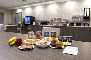 Free daily self-service breakfast