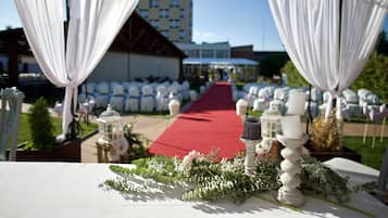 Outdoor wedding area