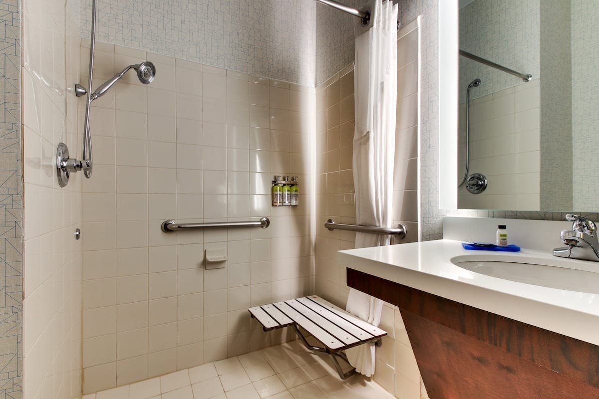 In-room safe, desk, laptop workspace, iron/ironing board