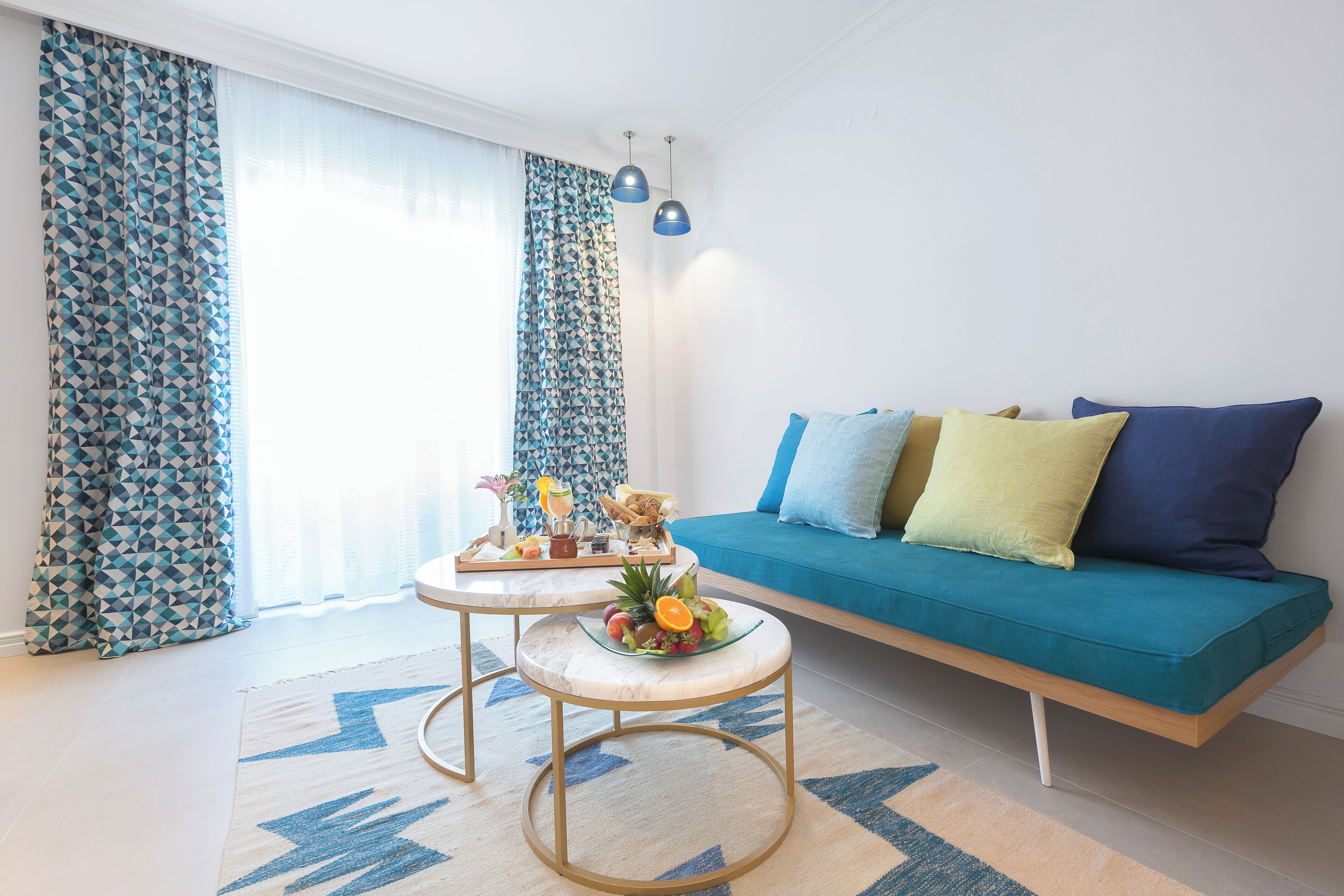 suite, 2 bedrooms, sea view | living area | 50-inch lcd tv with satellite channels, tv, pay films