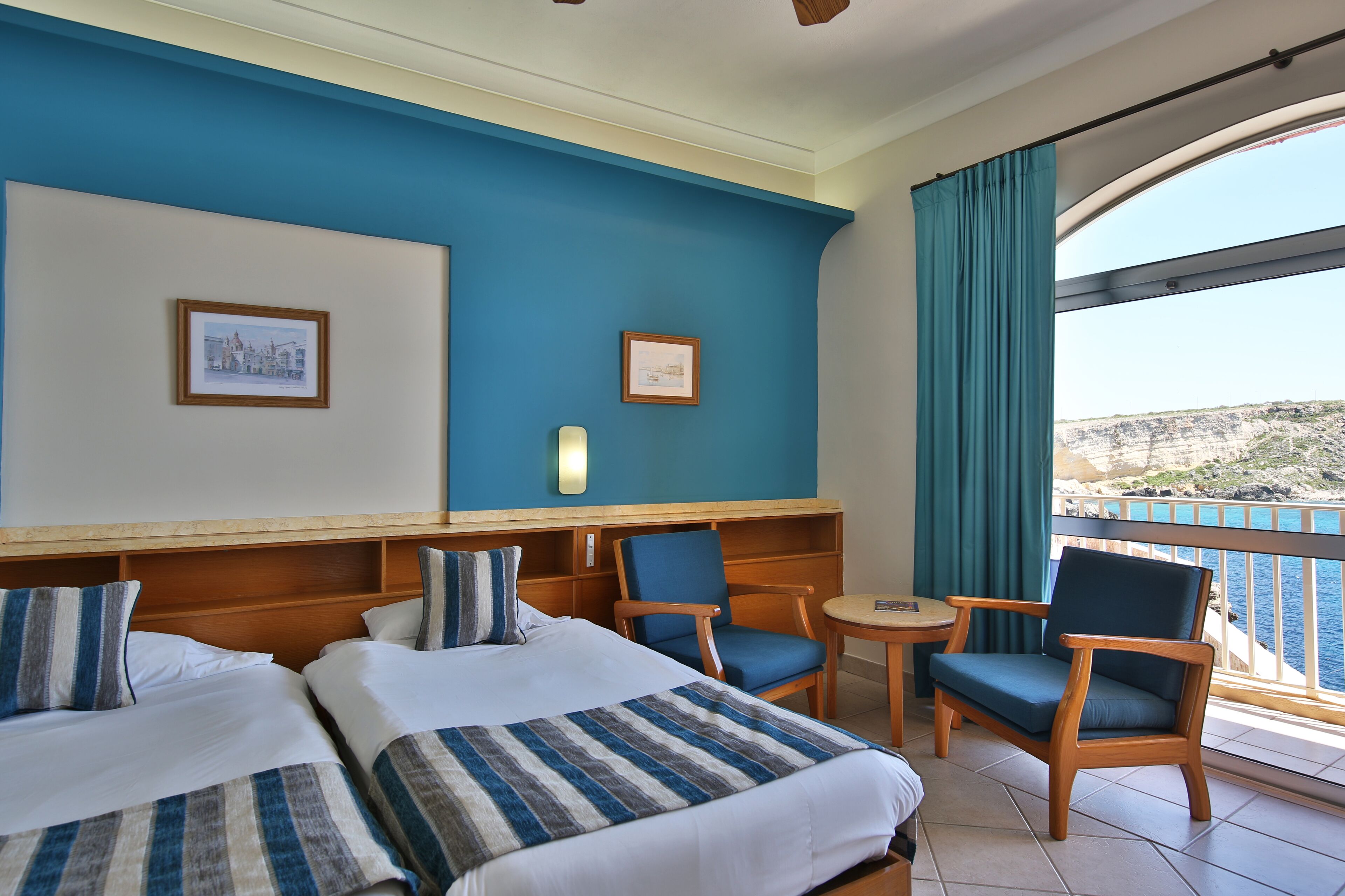 Double or Twin Room, Bay View | Minibar, in-room safe, desk, blackout drapes