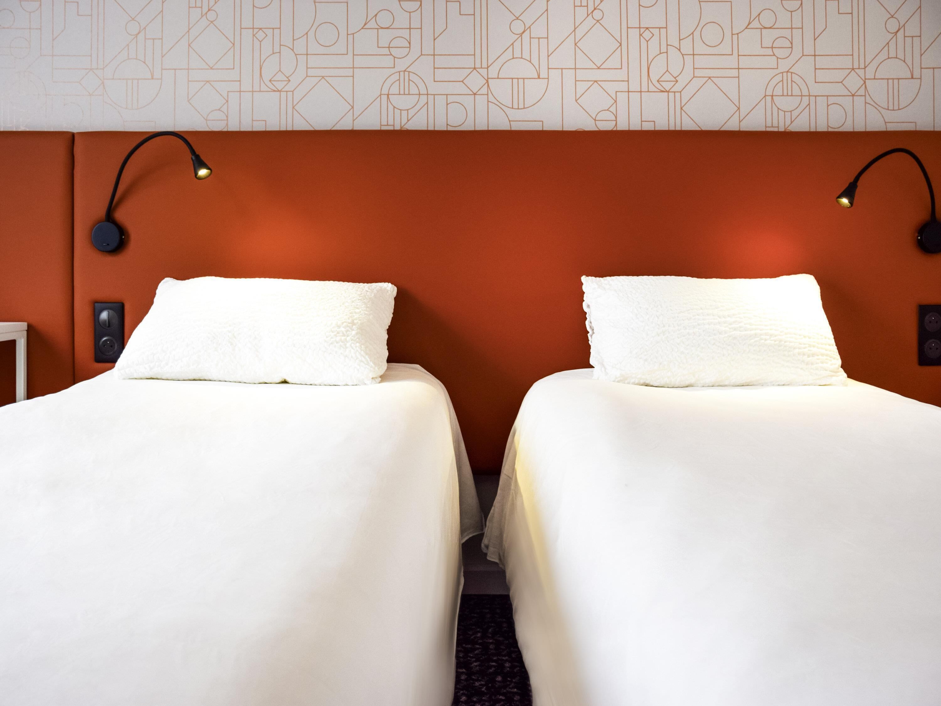 standard room, 2 single beds | premium bedding, desk, laptop workspace, blackout curtains