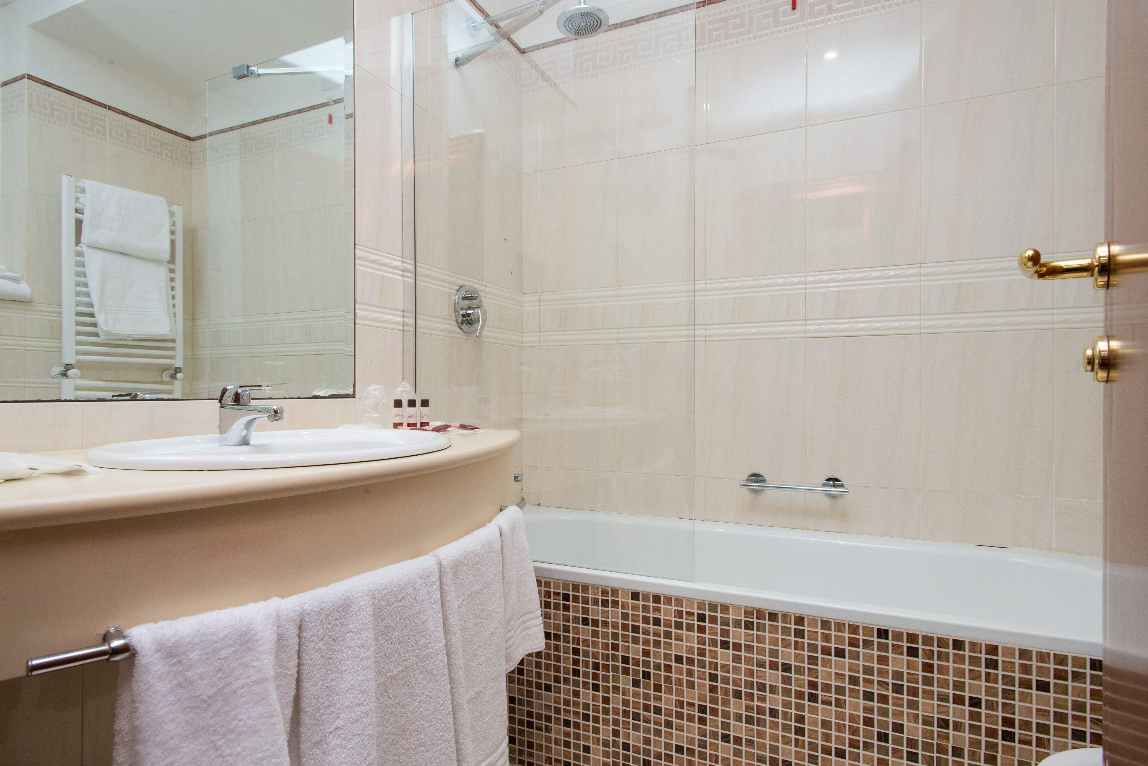 shower, free toiletries, hair dryer, bidet