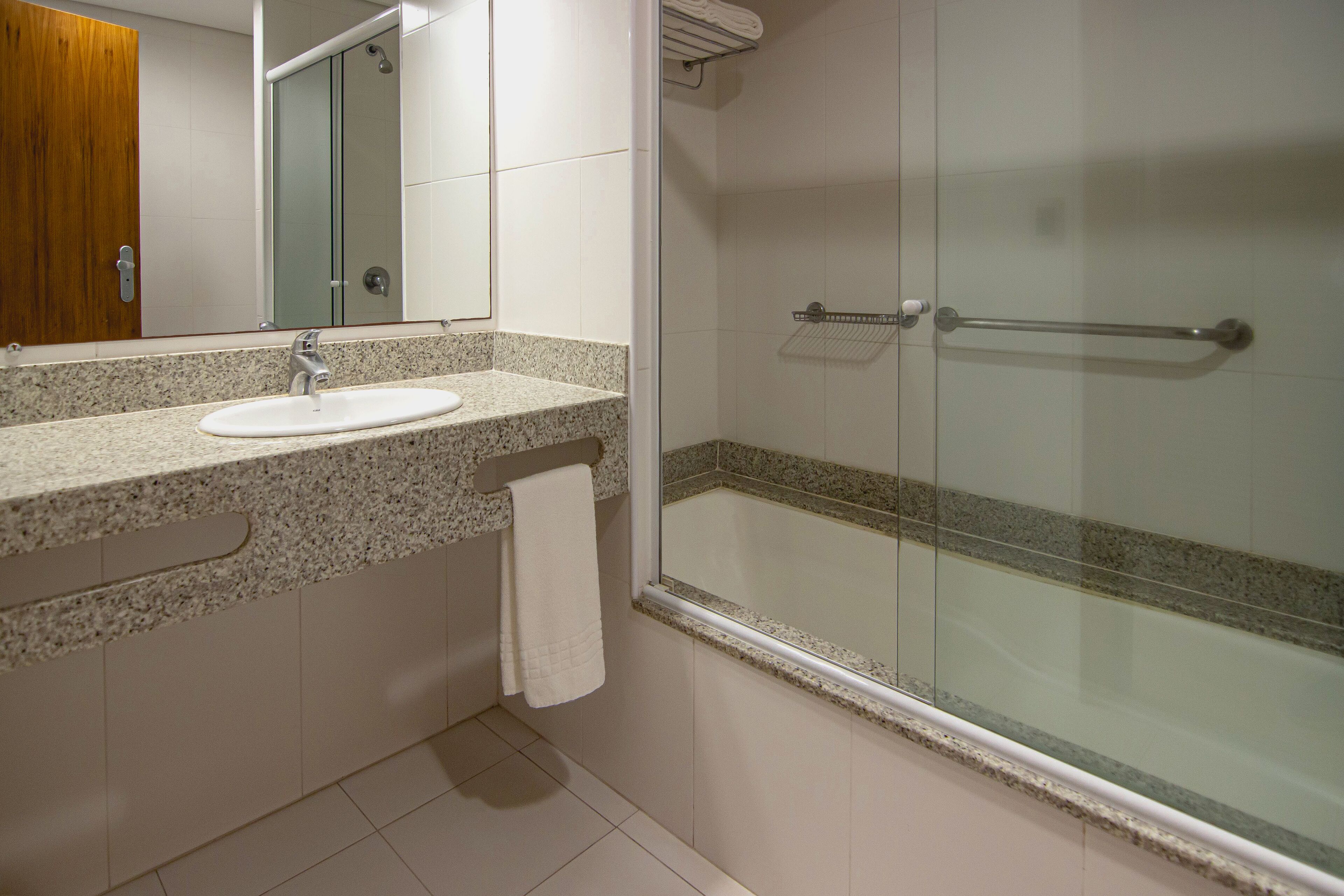 free toiletries, hair dryer, towels