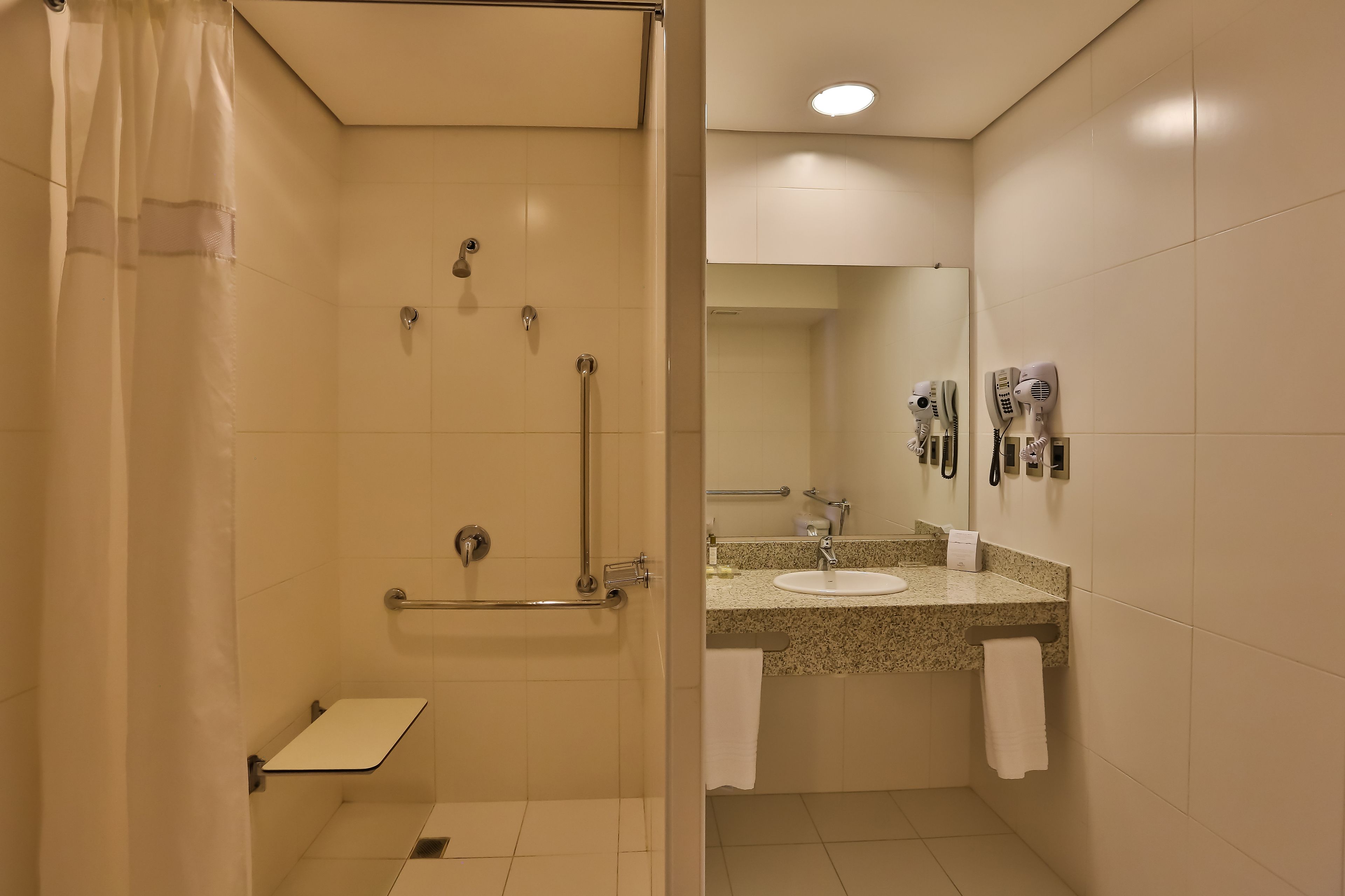 free toiletries, hair dryer, towels