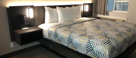 Blackout curtains, iron/ironing board, free WiFi, bed sheets