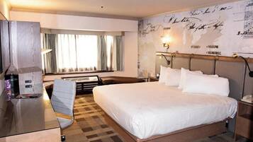 Desk, blackout curtains, iron/ironing board, free WiFi