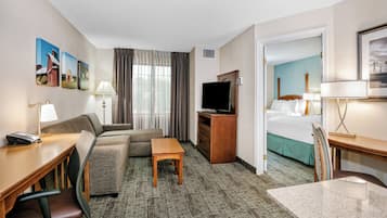 Suite, 1 Bedroom, Kitchen | In-room safe, desk, blackout drapes, iron/ironing board