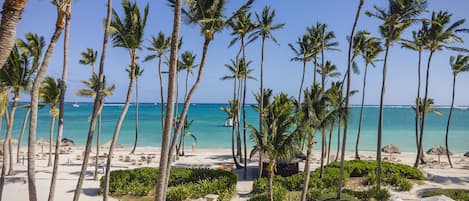 On the beach, white sand, kayaking
