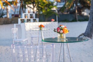 Outdoor wedding area