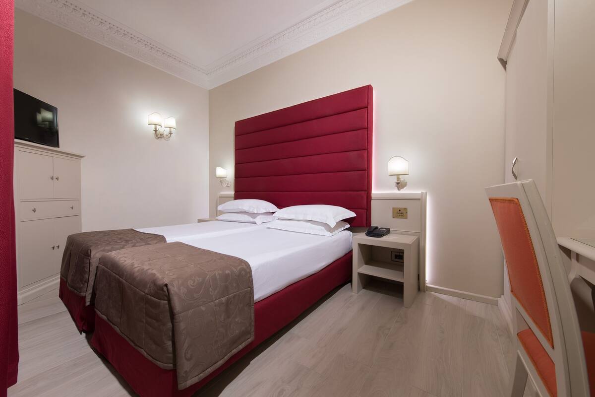 Down duvets, minibar, in-room safe, desk