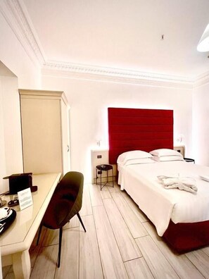 Down duvets, minibar, in-room safe, desk