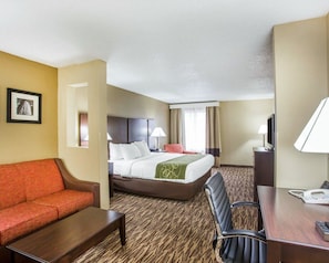 Suite, 1 King Bed with Sofa bed, Non Smoking | Premium bedding, desk, laptop workspace, iron/ironing board