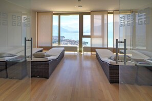 Espace de soins pour les couples, sauna, bain à remous, hammam, hammam