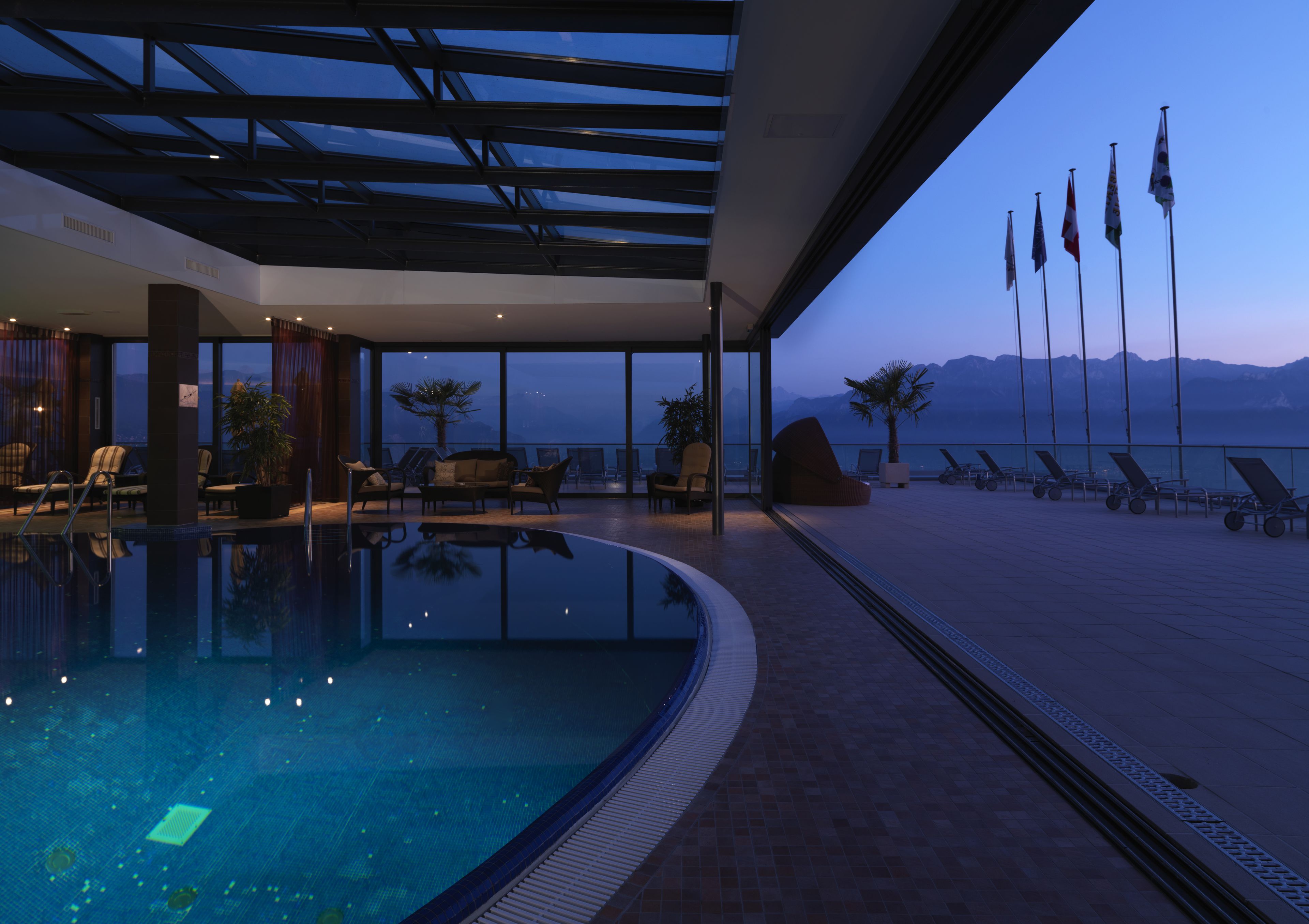 Indendørs pool, liggestole