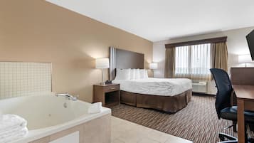 Standard Room, 1 King Bed, Non Smoking, Jetted Tub | Blackout curtains, iron/ironing board, free cots/infant beds