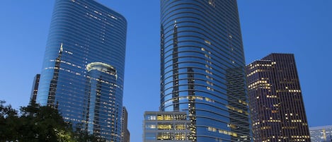 Vue sur la ville depuis l’hébergement