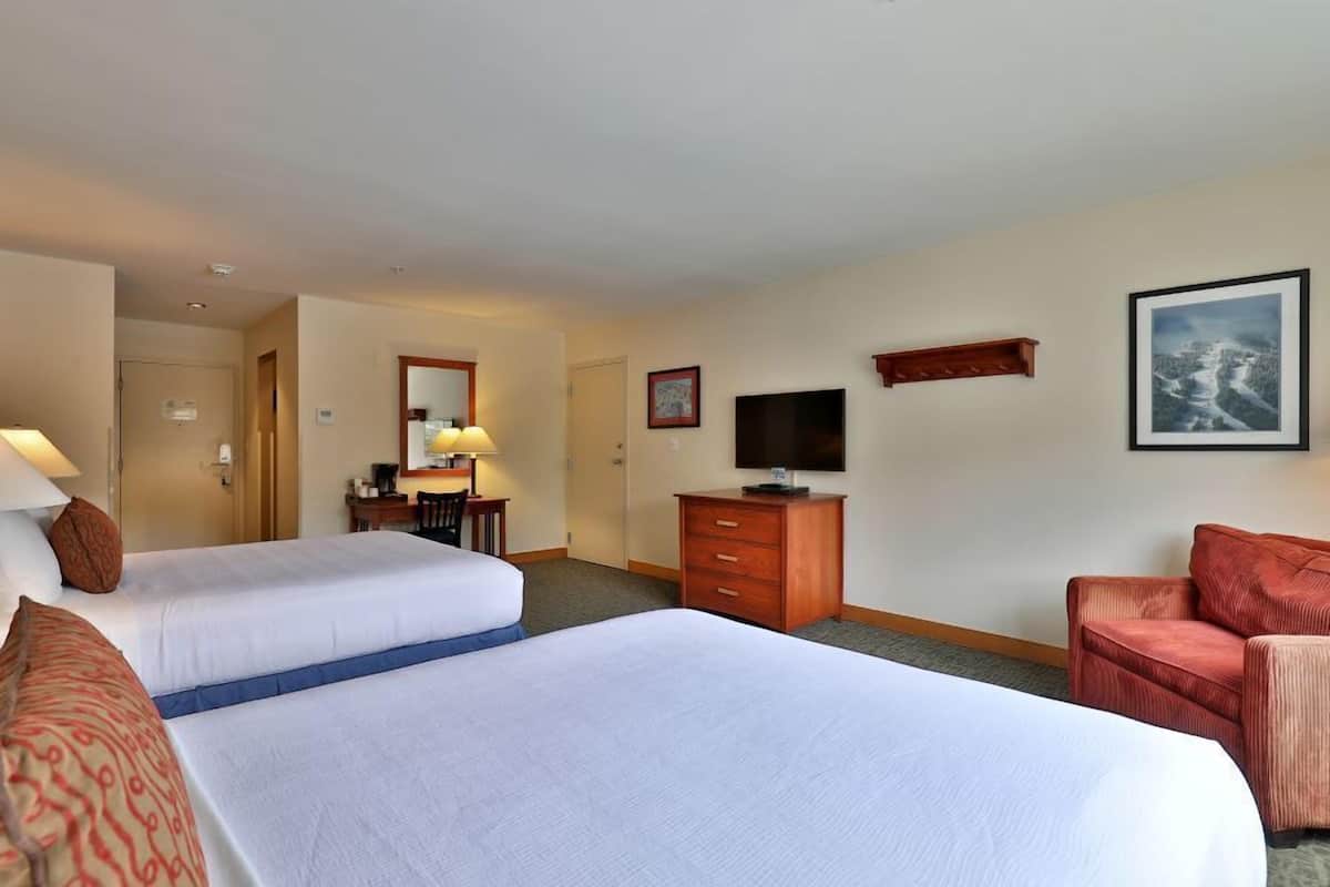 Hotel Room, 2 Queen Beds | Desk, blackout drapes, iron/ironing board, free WiFi