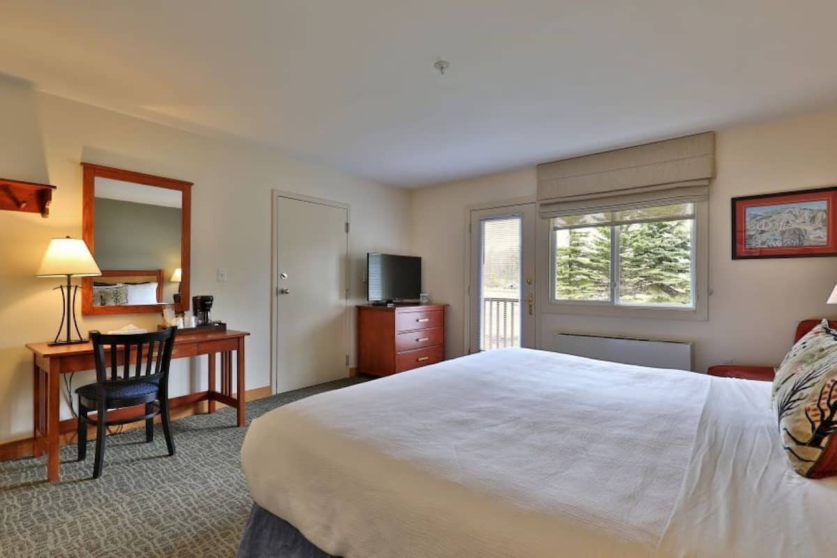Room, 1 King Bed | Desk, blackout drapes, iron/ironing board, free WiFi