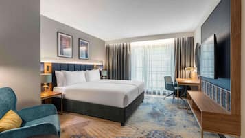 In-room safe, desk, laptop workspace, soundproofing