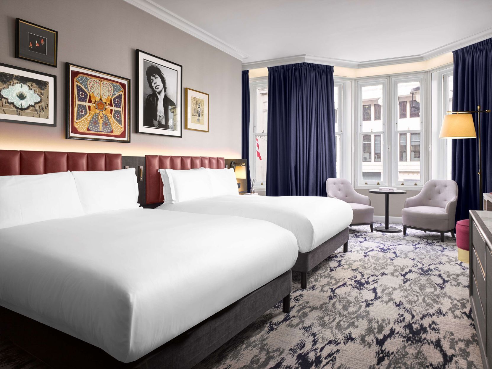 Egyptian cotton sheets, premium bedding, free minibar, in-room safe