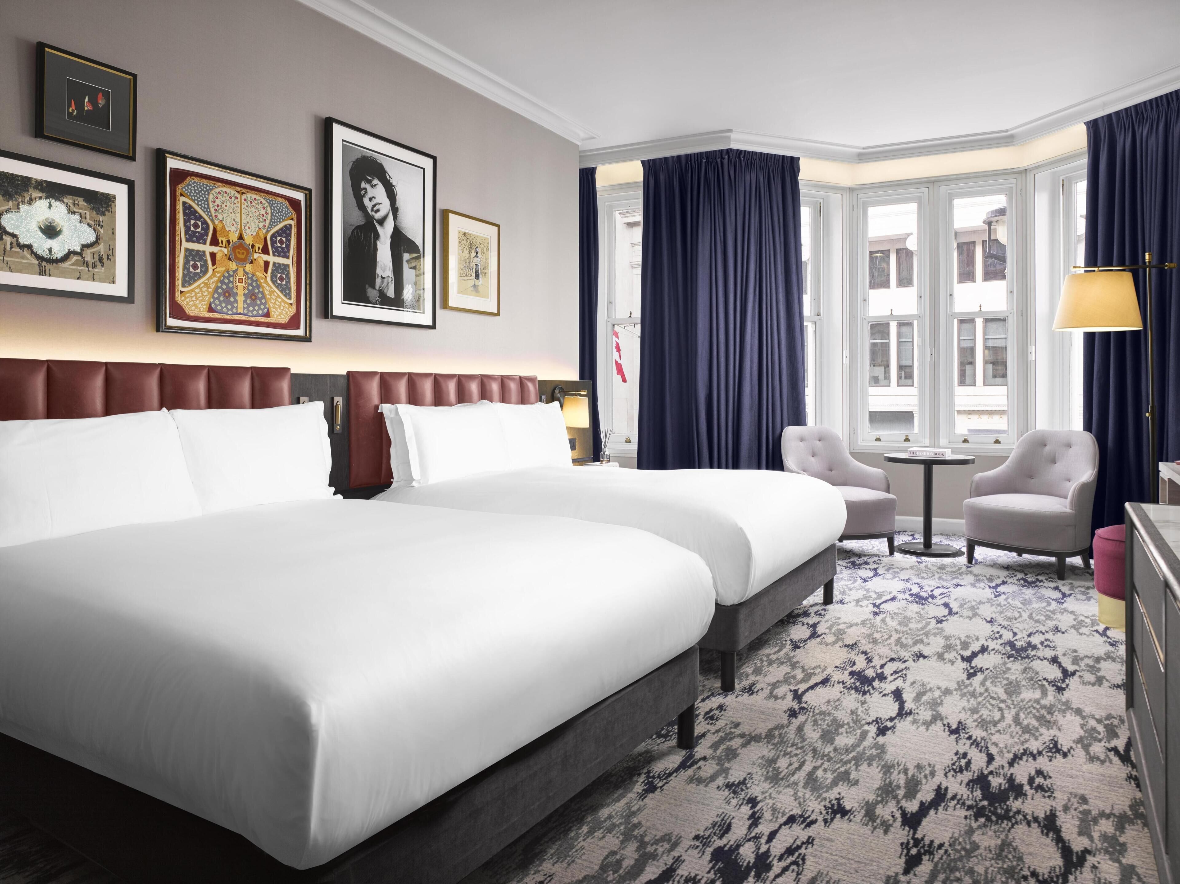 ルーム クイーンベッド 2 台 (Nelson) | エジプト綿のシーツ、高級寝具、ミニバー (無料)、セーフティボックス (室内)