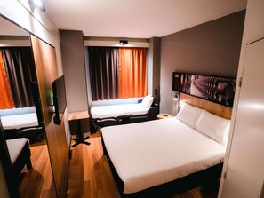 Premium bedding, desk, free WiFi, bed sheets