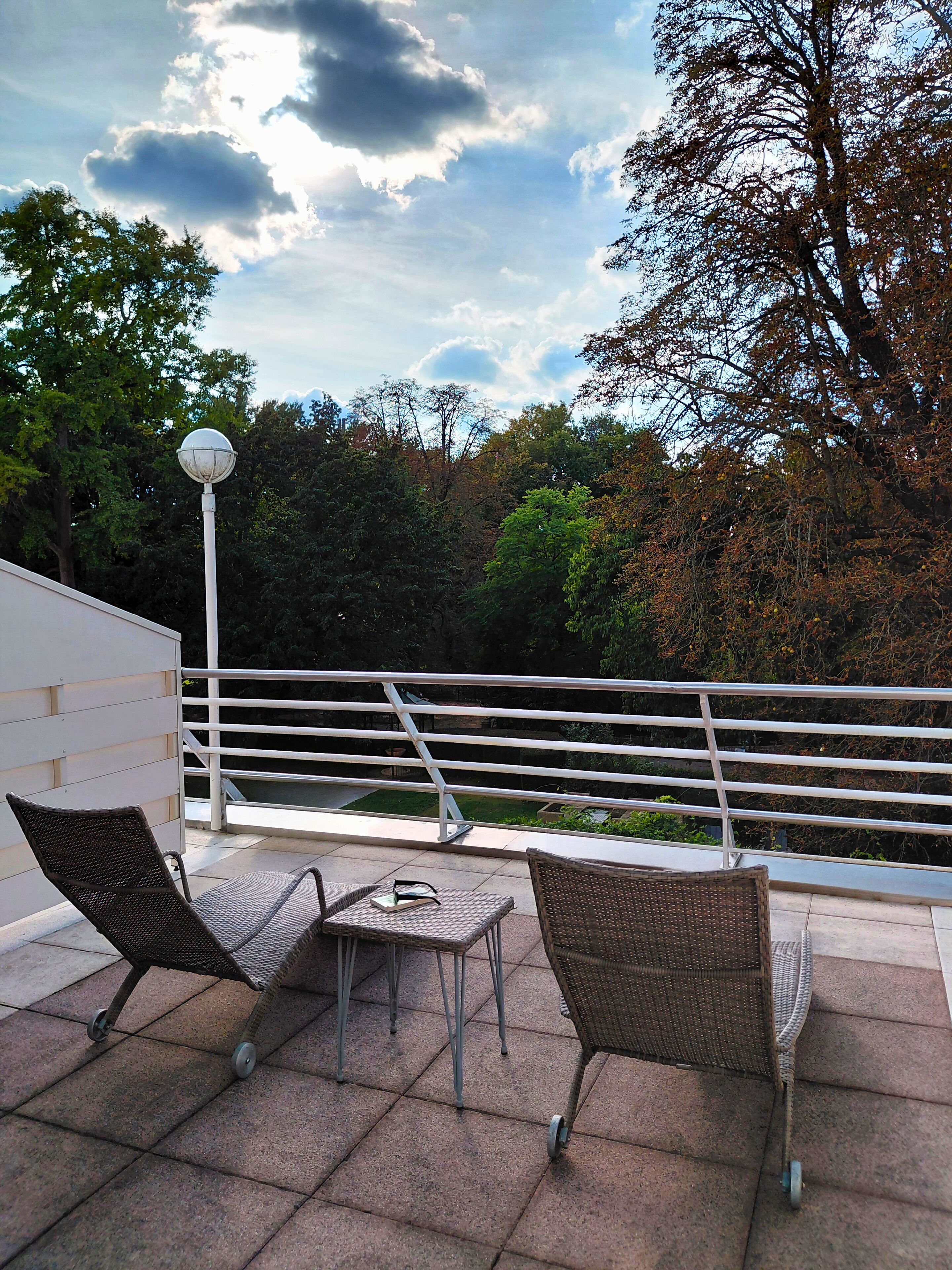 Deluxe-Zimmer, Terrasse, Parkblick | Daunenbettdecken, Select-Comfort-Betten, Minibar, Zimmersafe