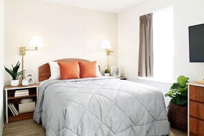 1 habitación, escritorio, internet gratis y ropa de cama 